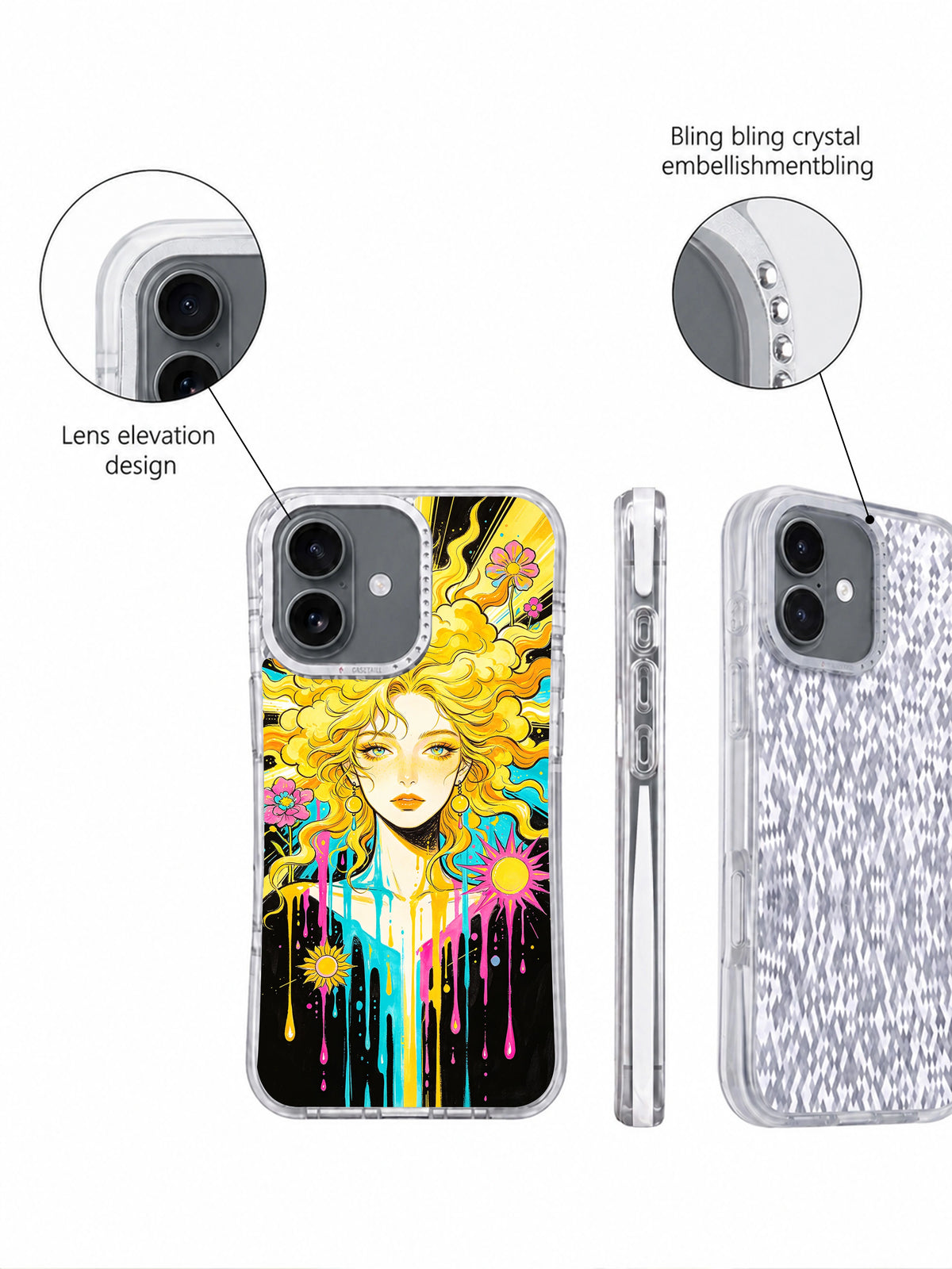 Solar Bloom iPhone 17 case camera frame detail