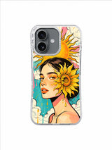 Sunflower Halo Muse Solar Bloom iPhone 17 case pattern