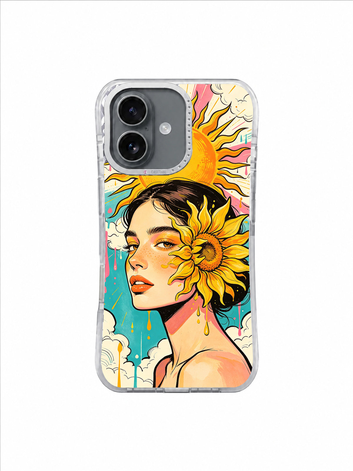 Sunflower Halo Muse Solar Bloom iPhone 17 case pattern