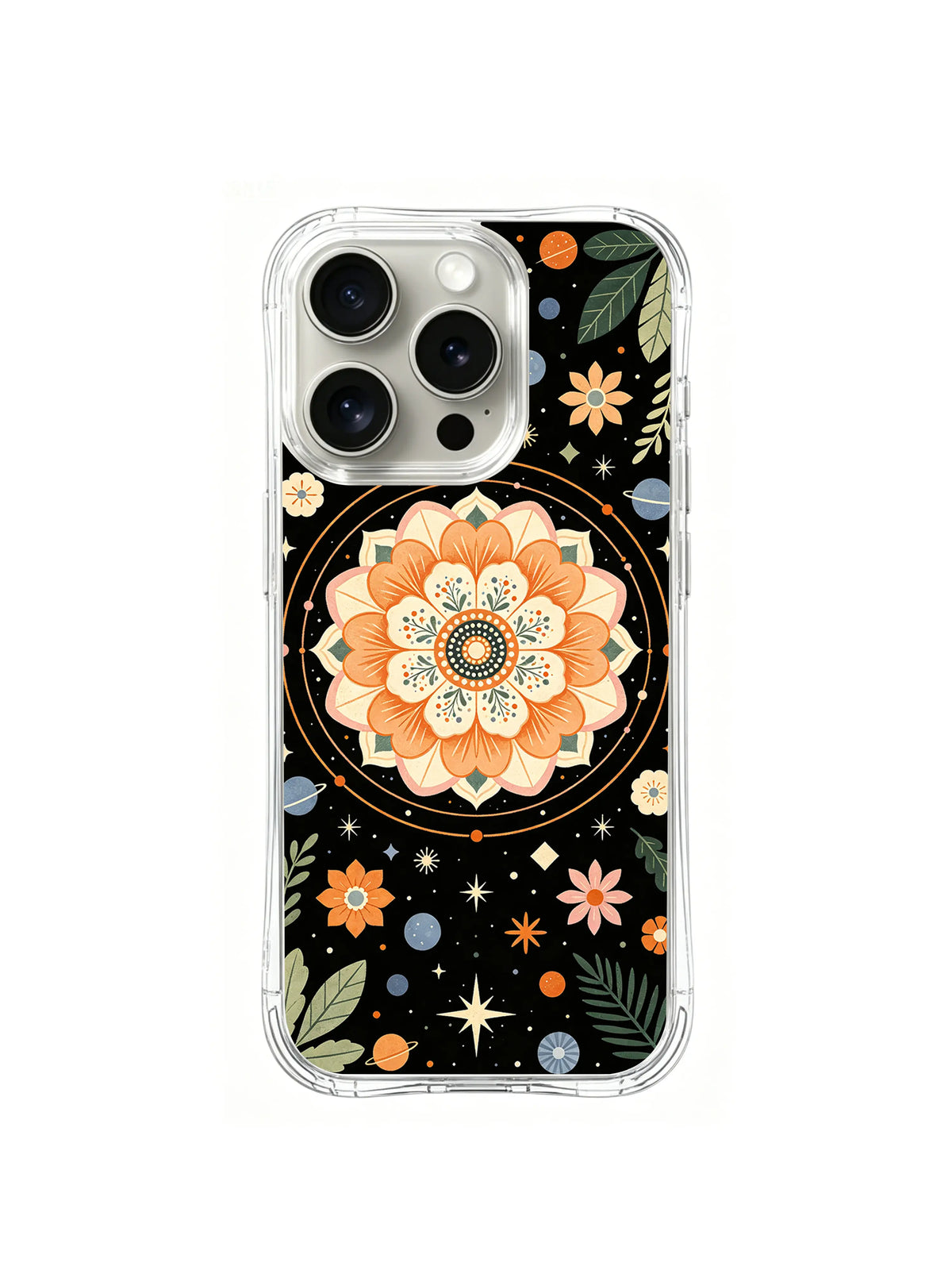 Solar Garden Orbit pattern iPhone 15 Pro case