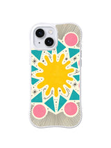 Solar Memphis Burst iPhone 15 case pattern