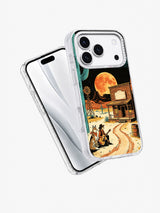 Angled Song Beneath the Orange Moon iPhone case product view