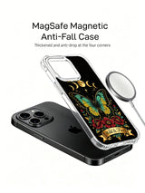 Sovereign rebirth butterfly PhoneCasing, slim fit iPhone 14 Plus Case in retro vintage tone, lightweight durable phone cover.