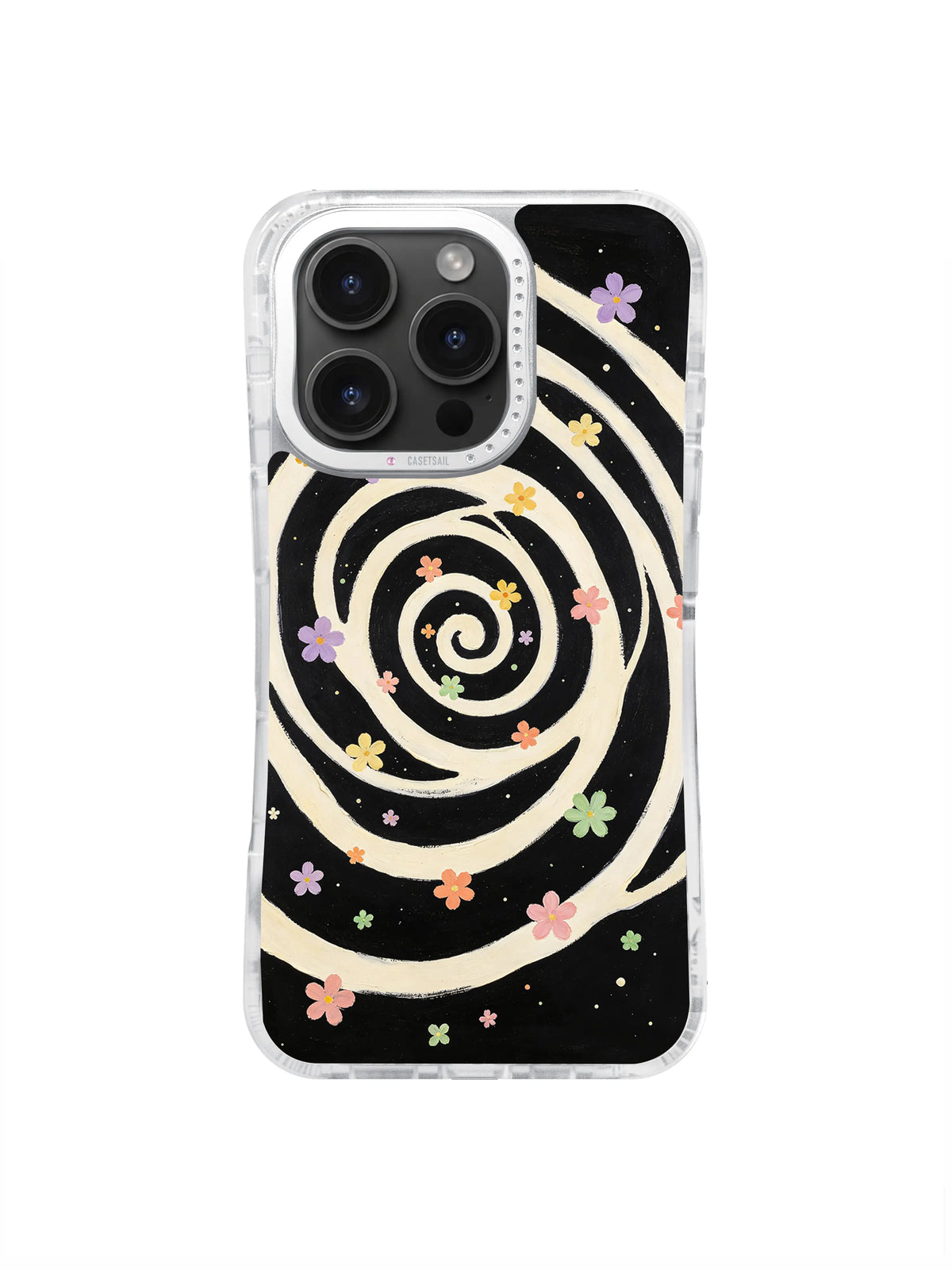 Spiral Flower Galaxy pattern for iPhone 16 Pro Max case