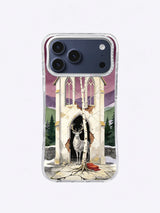 The Stag in the Ruined Chapel iPhone case, Plum Window Sanctuary artwork