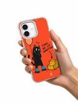 Hand holding coral Stairs Are Just Suggestions iPhone 16 case
