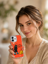 Lifestyle view of coral Stairs Are Just Suggestions iPhone 16 case