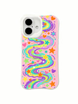Candy Galaxy Stream: A colorful spiral stream curves through stars, hearts and candy marks.