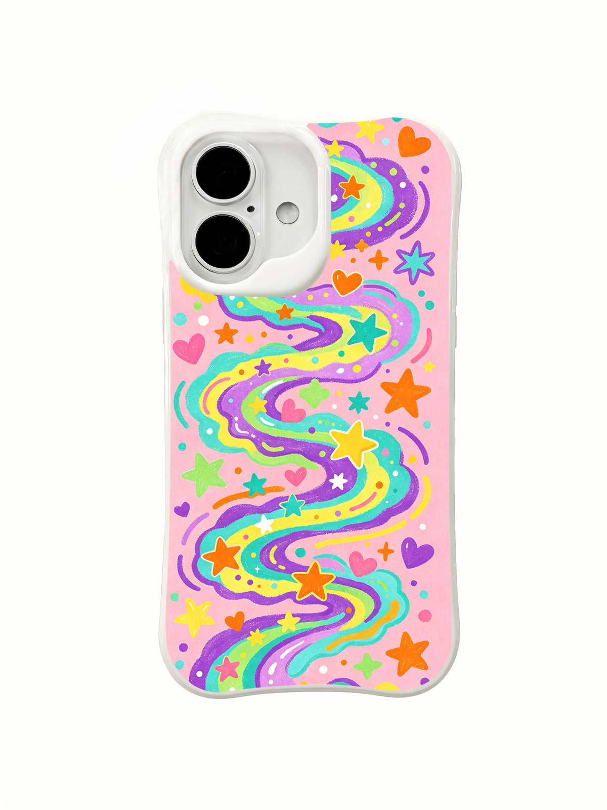 Candy Galaxy Stream: A colorful spiral stream curves through stars, hearts and candy marks.