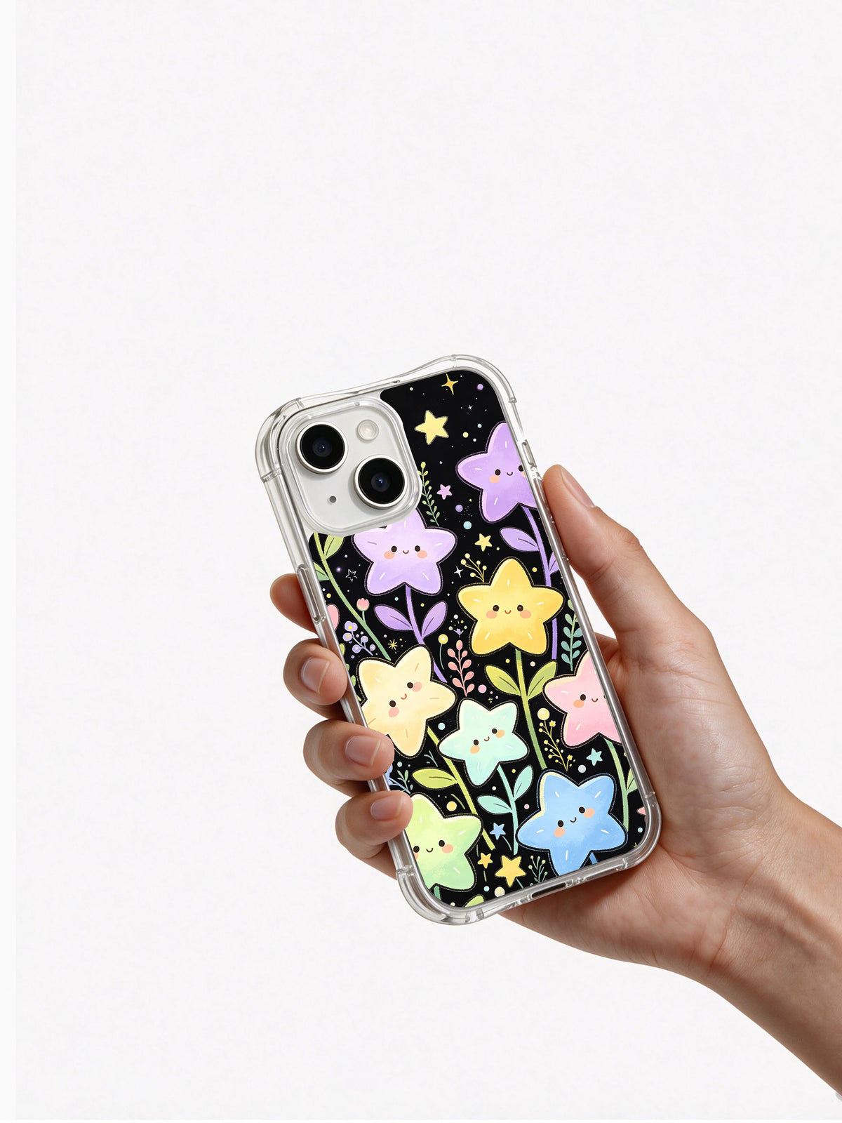 Product or handheld view of the Star Flower Dream Meadow case