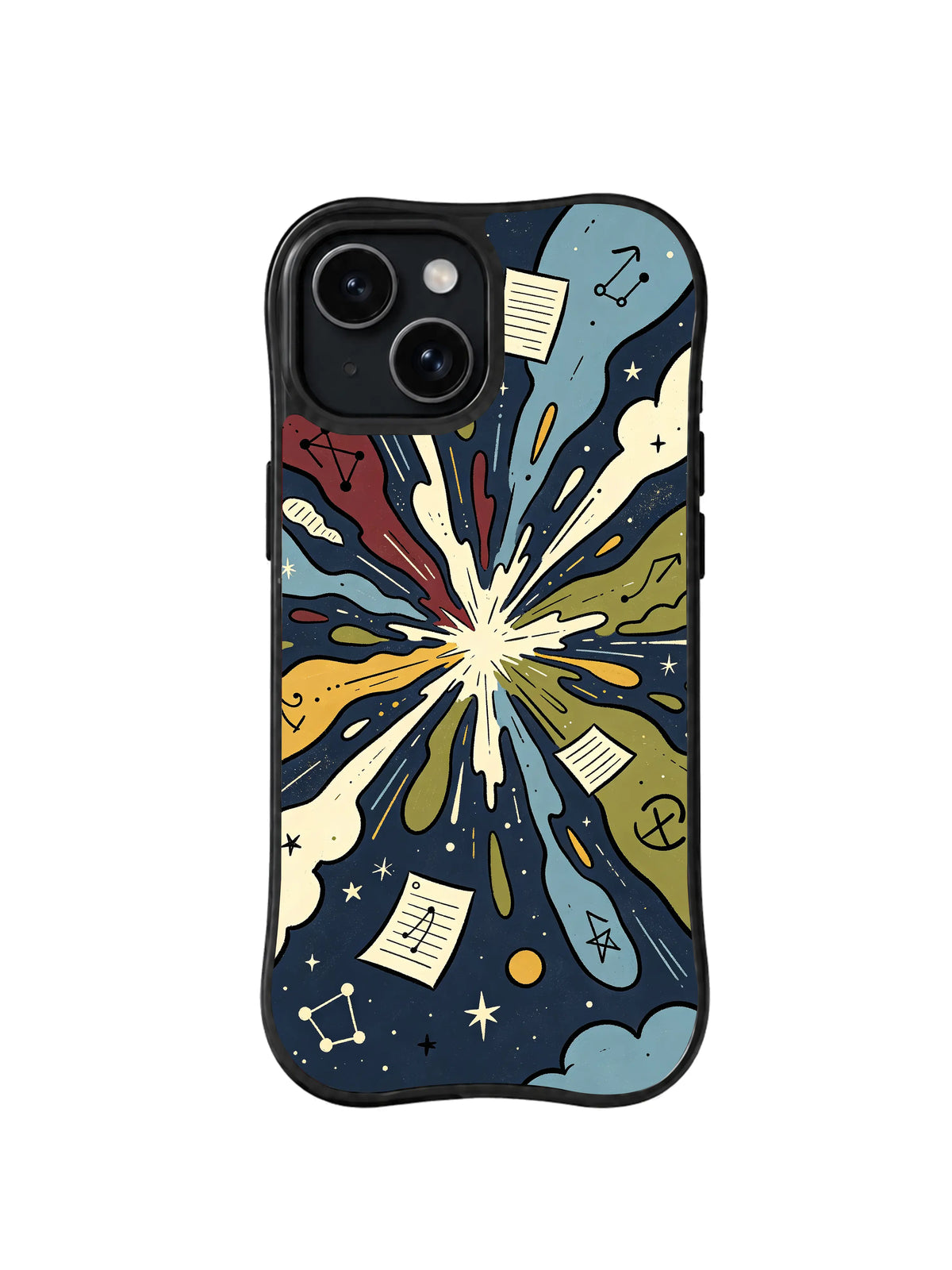 Midnight Idea Burst pattern iPhone 14 case