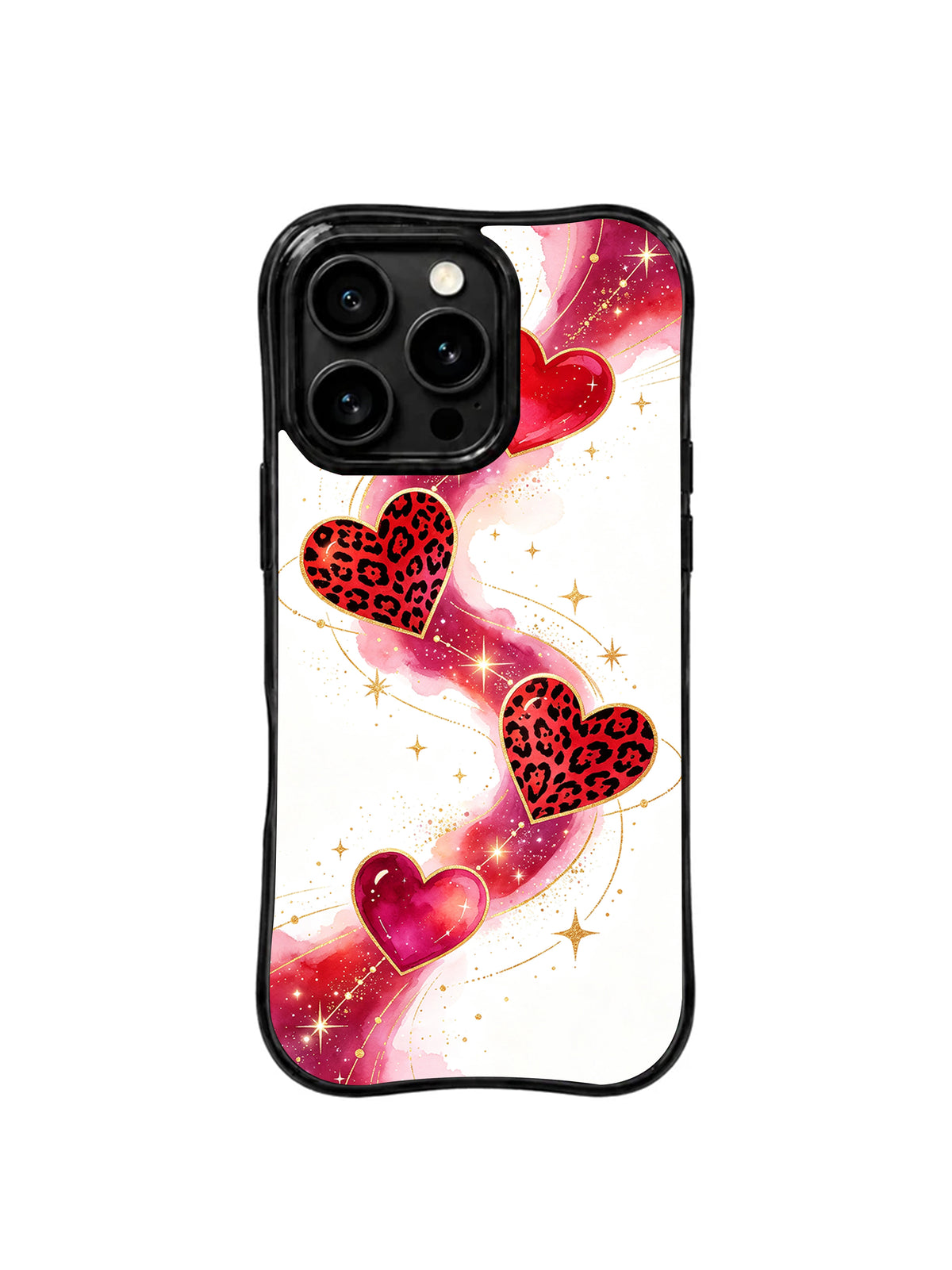 Star Map of Desire celestial leopard heart iPhone 16 Pro case view 1