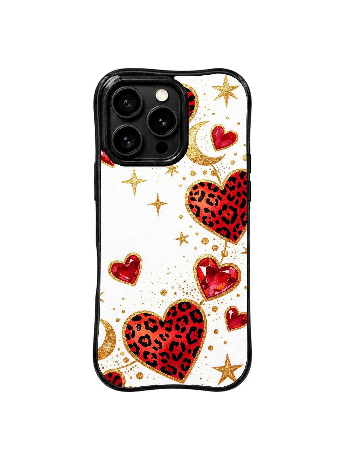 Ruby Moon Heart Garden artwork for iPhone 16 Pro case