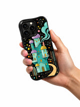 Star Orchard Observatory: A hand holding the illustrated case.