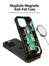 Star Orchard Observatory: Illustrated case shown separately above a phone, beside a circular charging puck.