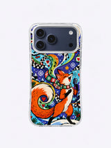 Ornament Chorus Fox artwork on an iPhone case