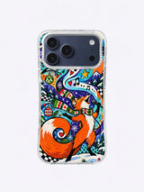 Star-Ribbon Forest Singer fox artwork on an iPhone case