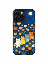 Midnight Flower Lantern Walk bear artwork for iPhone 14 Pro Max case