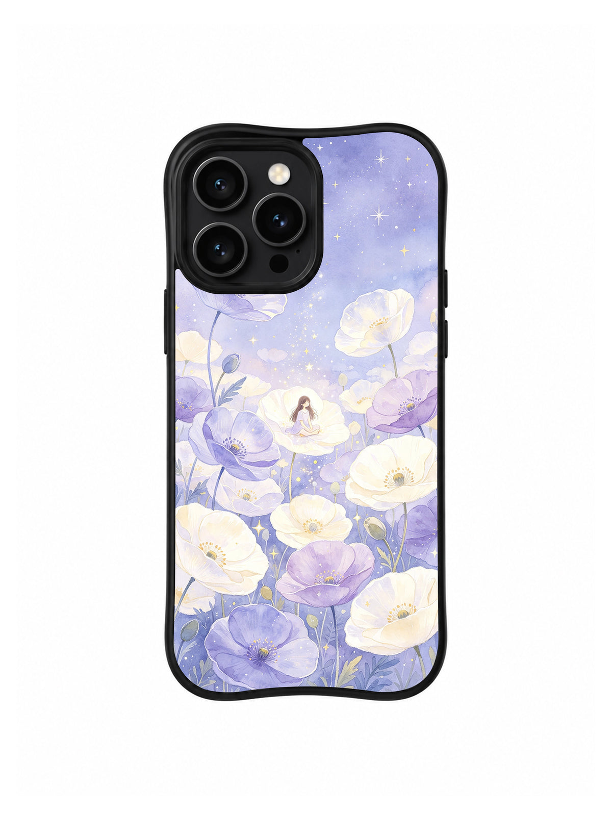 Starlight Poppy Reverie iPhone 15 Pro case front view