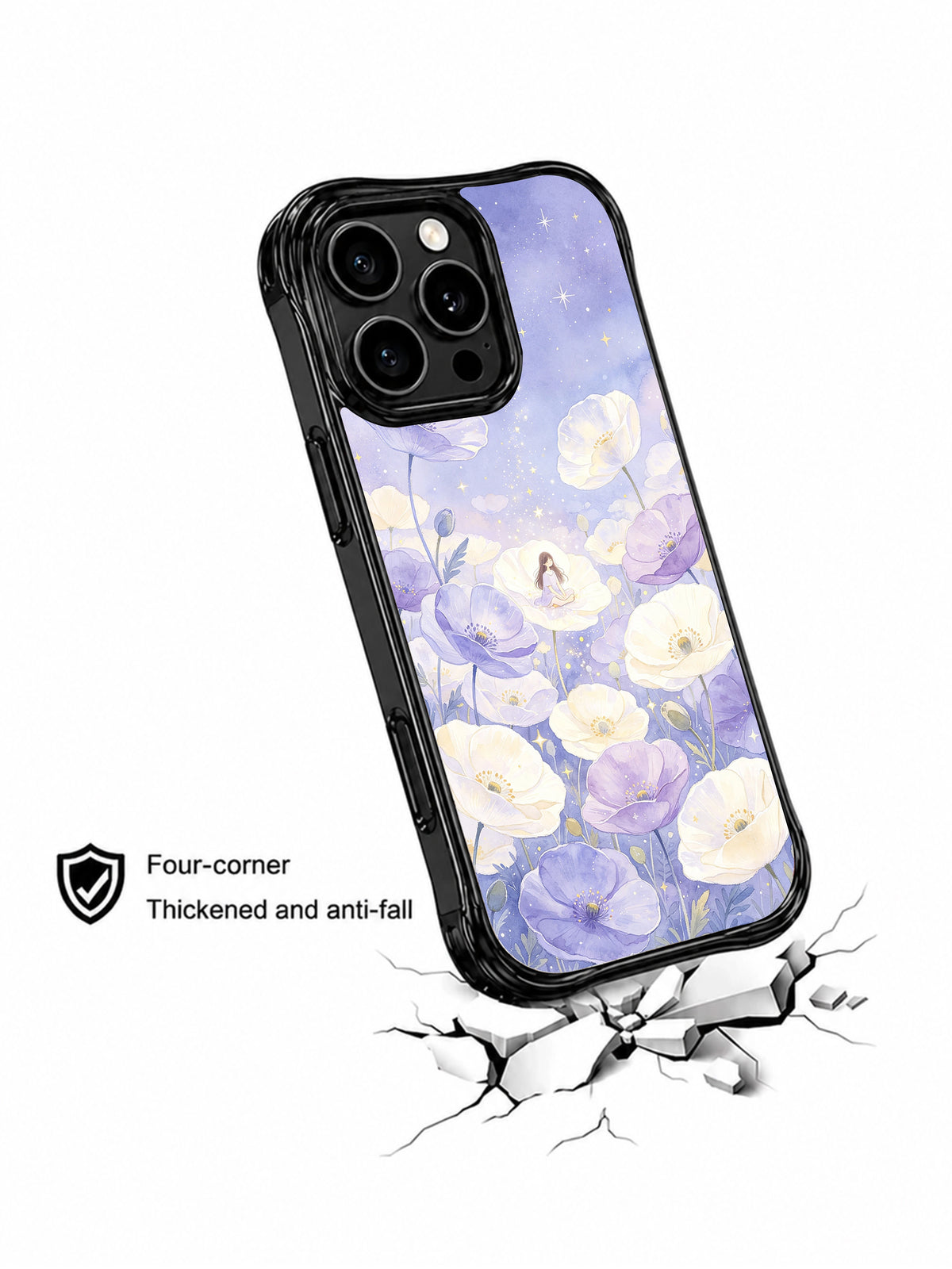 Starlight Poppy Reverie celestial phone case lifestyle