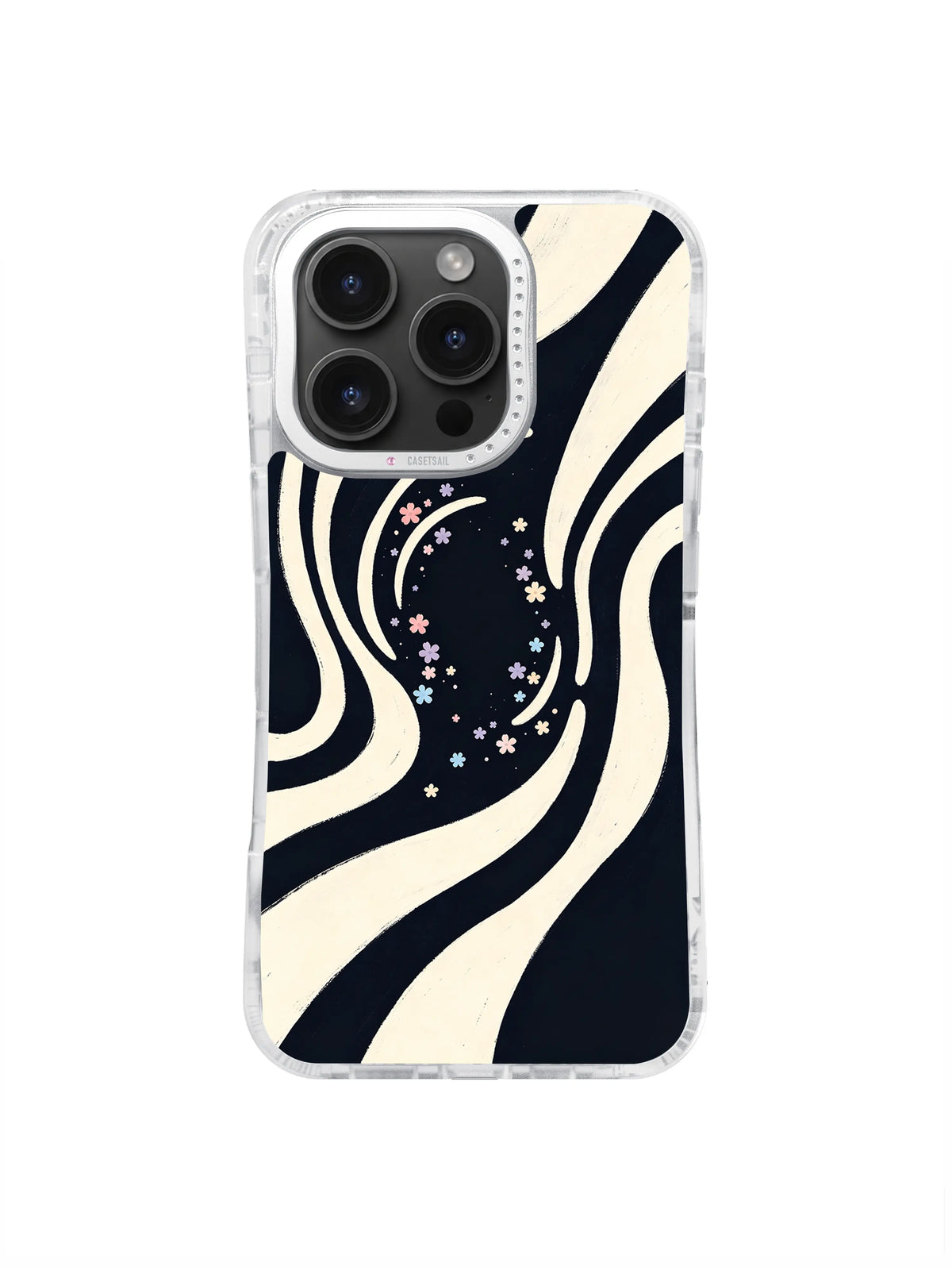 Starlit Flower Vortex pattern for iPhone 16 Pro Max case