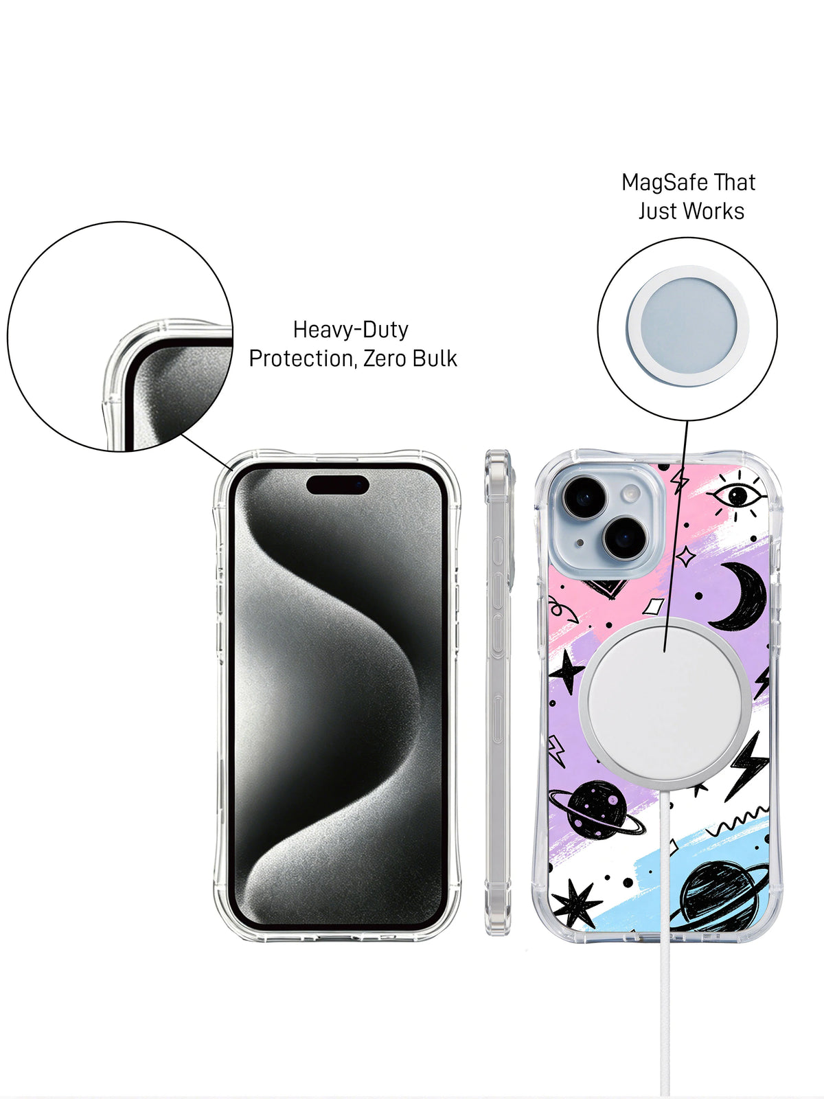 Supplied marketing graphic with unverified protection, fit or MagSafe statements