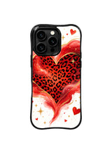 Starlit Wild Hearts leopard heart iPhone 16 Pro case view 1