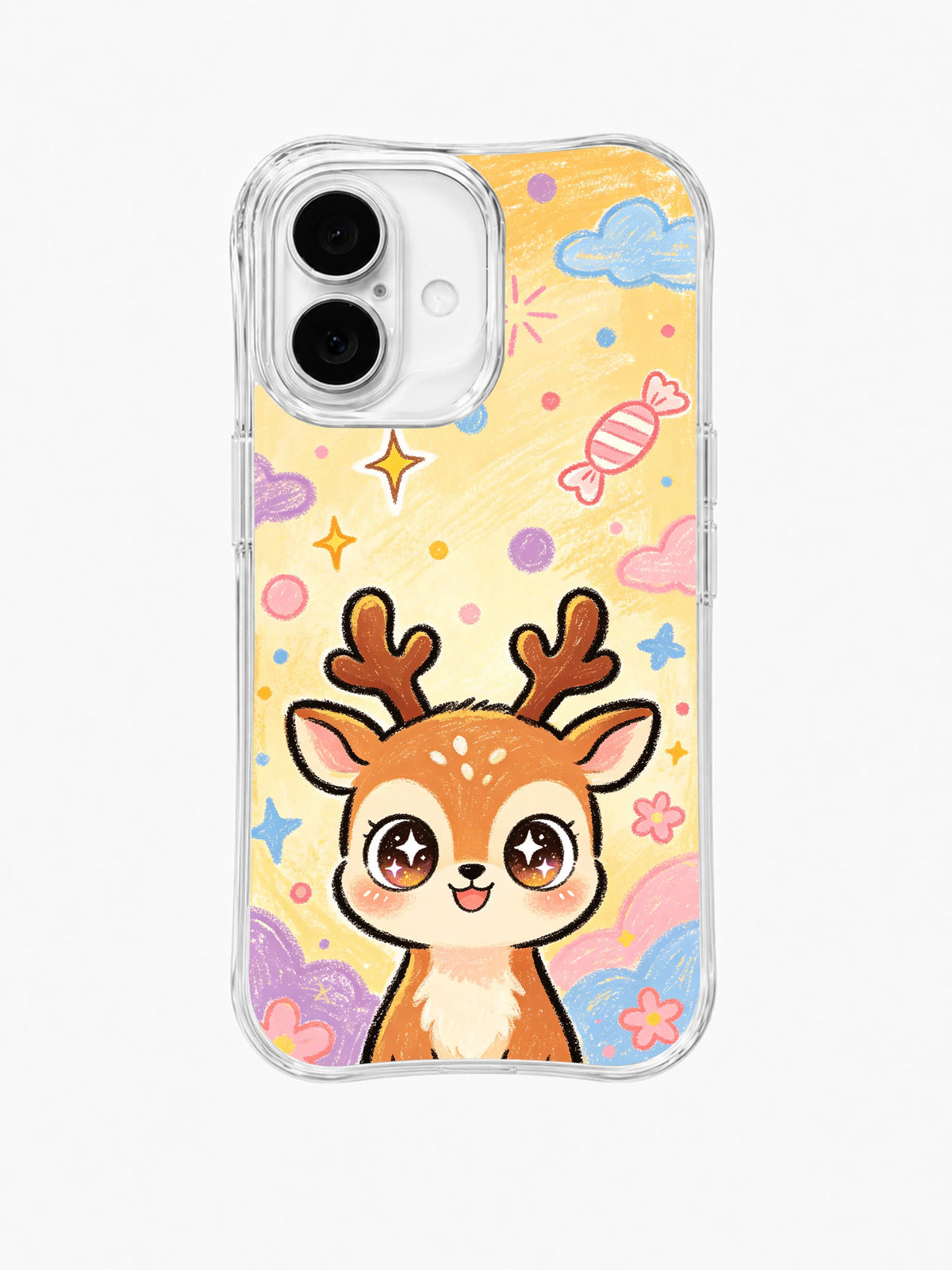 Flower Star Joy deer pattern iPhone 16 Plus case