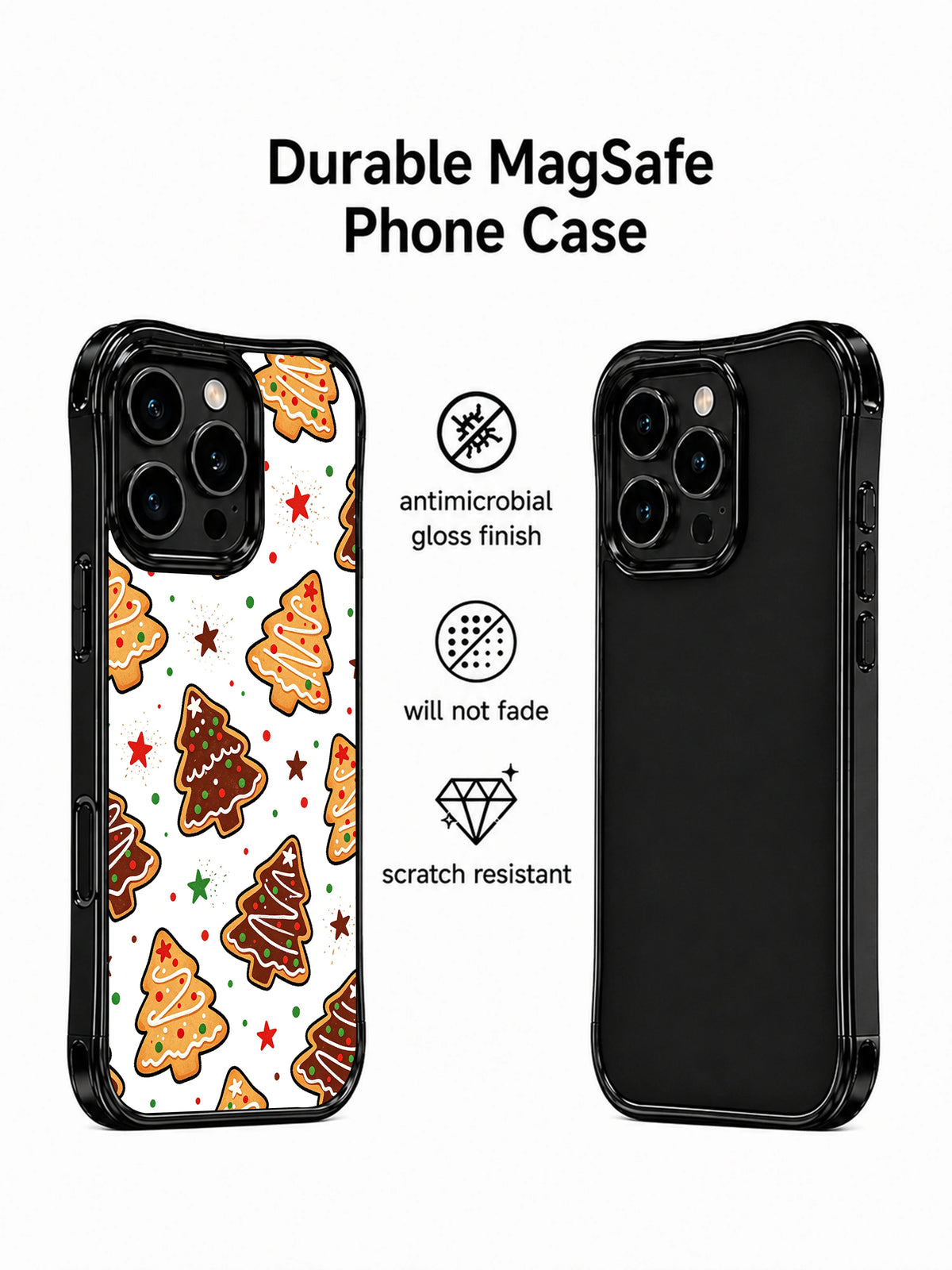 Starry Noel Cookies Christmas: Illustrated rear case beside a second rear product view.