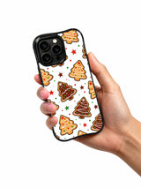 Starry Noel Cookies Christmas: Hand holding the illustrated case with its rear artwork facing outward.