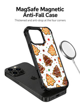 Starry Noel Cookies Christmas: Phone, separate illustrated case and round accessory arranged together.