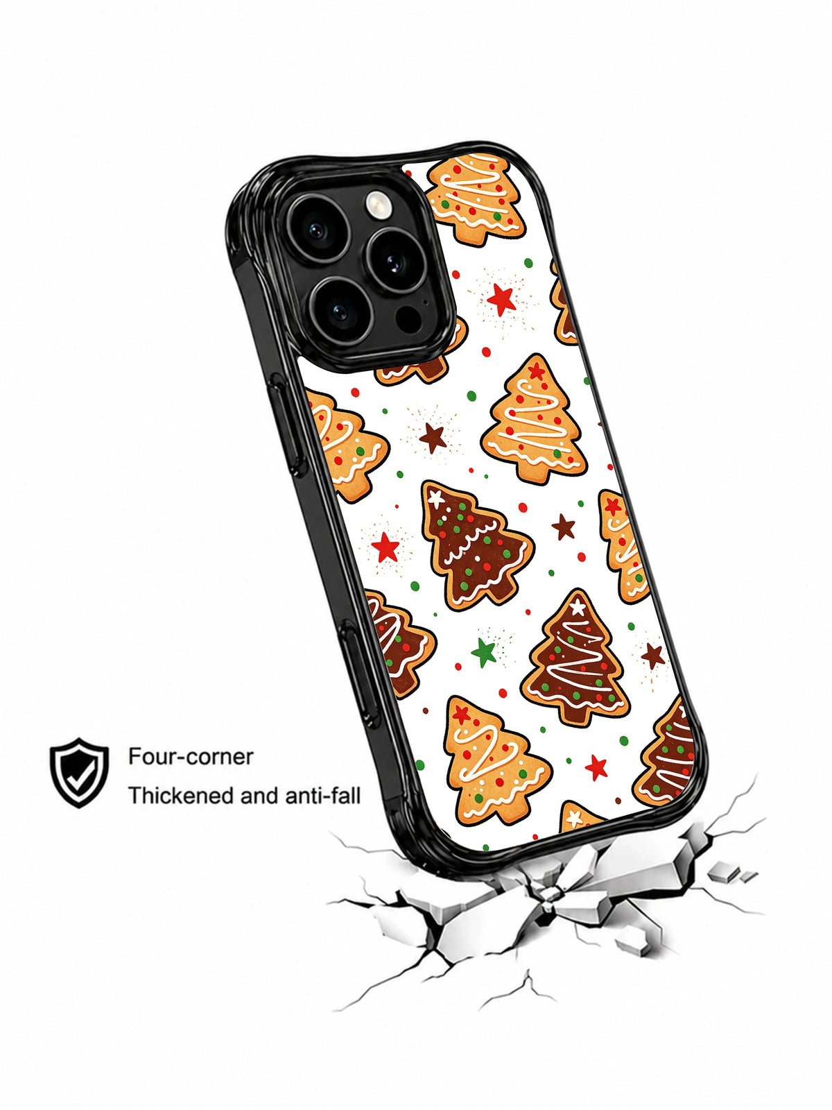 Starry Noel Cookies Christmas: Angled illustrated case above a cracked-surface graphic.