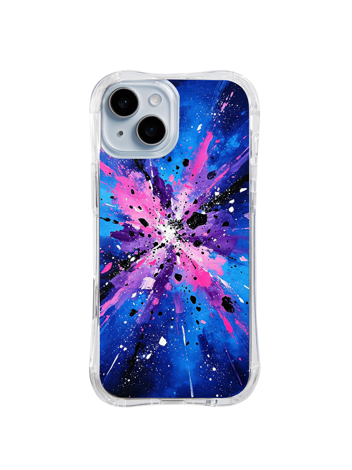Cosmic Wall Burst celestial street art iPhone 15 Plus case