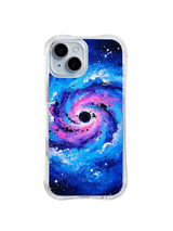 Neon Galaxy Vortex Starstreet Echo iPhone 15 Plus case by Zara Vexley