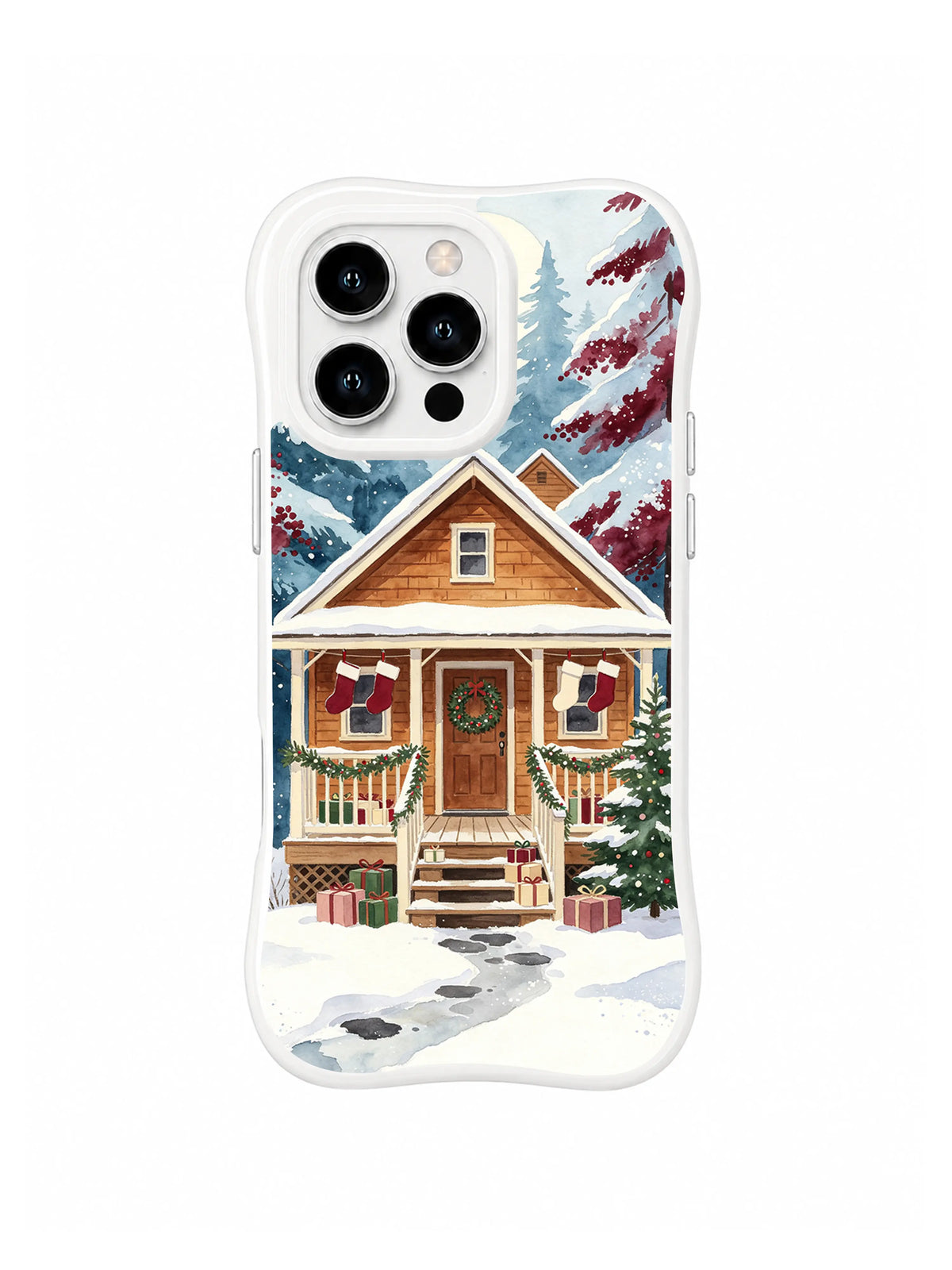 Stocking Porch Hollow iPhone 16 Pro case in Evergreen Rail Home artwork