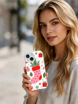 Stocking of Tiny Miracles iPhone 13 case lifestyle view