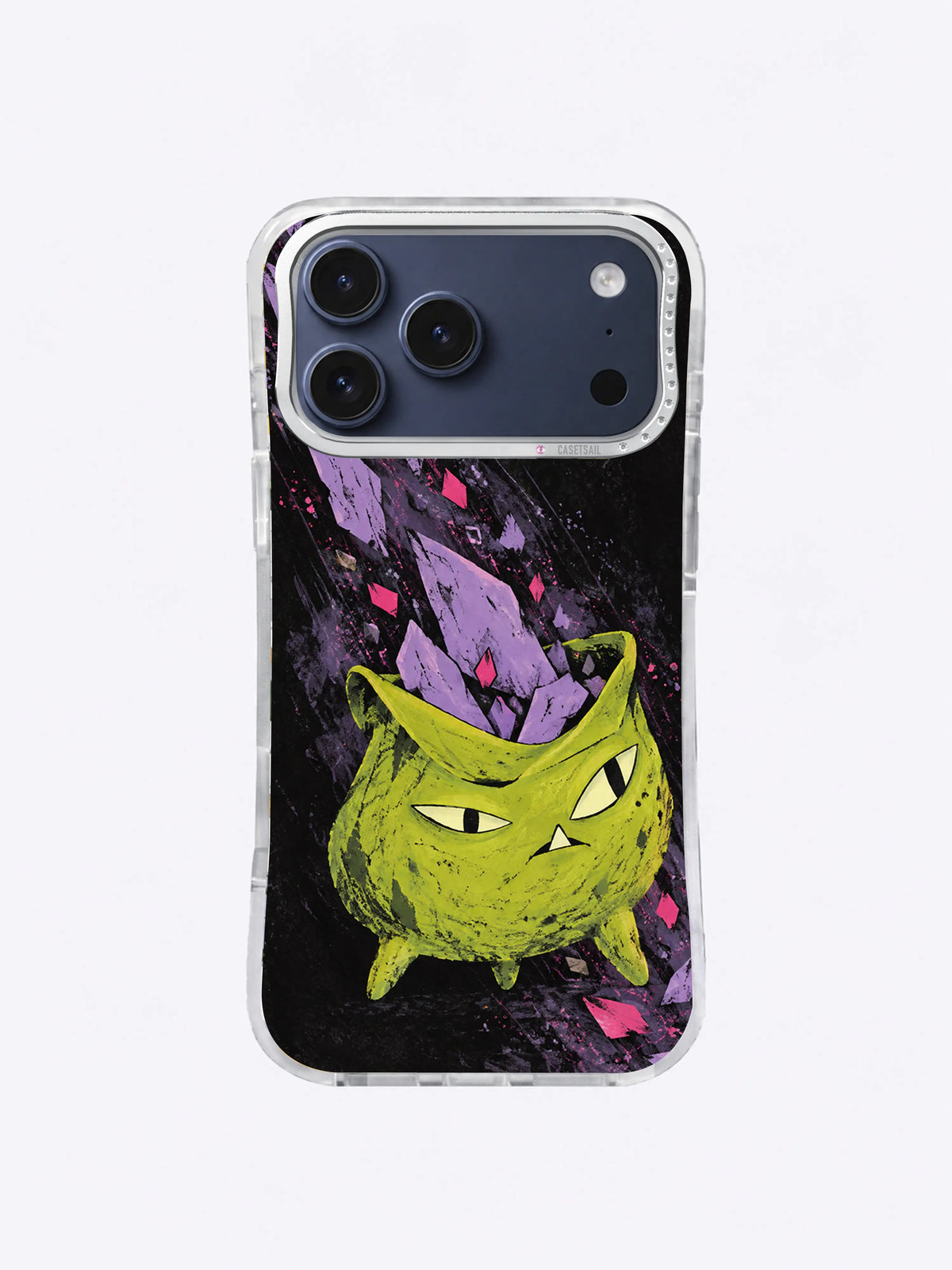 The Pocket That Held a Storm Hot Pink Escape artwork on iPhone 17 Pro Max case
