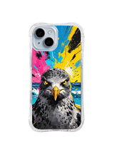 Coastal bird art shown on iPhone 15 Plus case