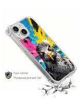 Dynamic angled view of coastal bird art phone case