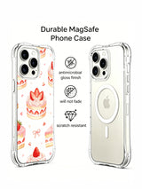 Strawberry Cake Birthday Party: Illustrated rear case beside a second rear phone view.