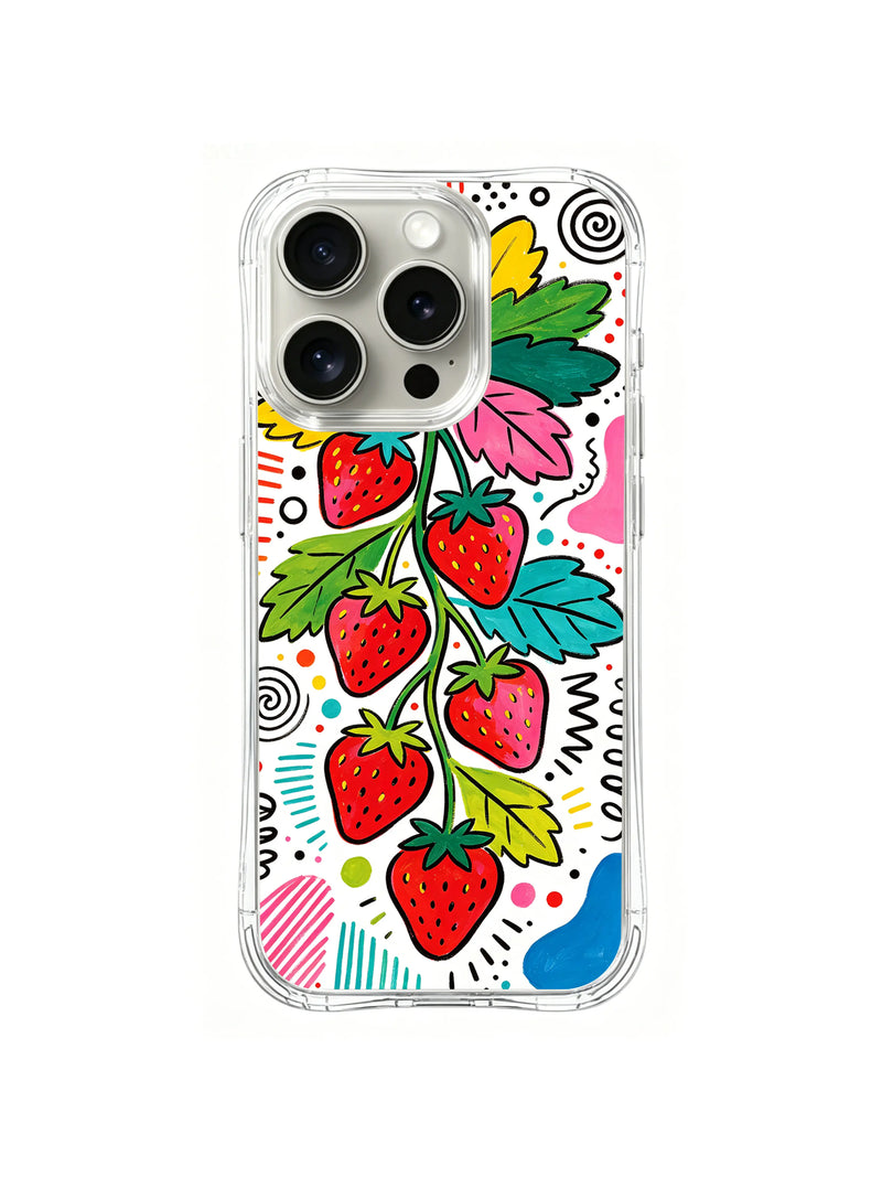 Strawberry Joy Parade iPhone 13 Pro Max Case – Cute Pop Art