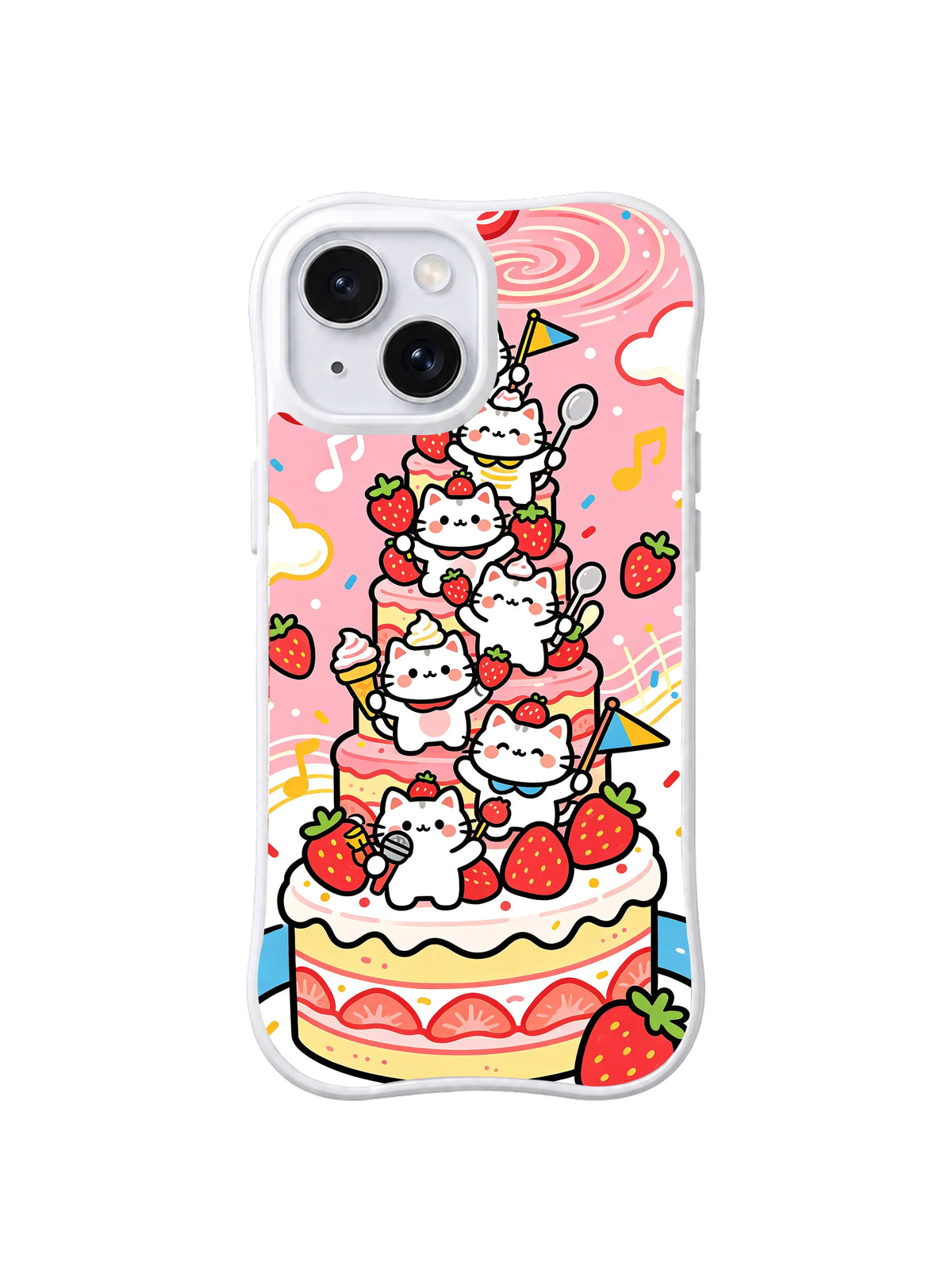 Sweetberry Bandstand pattern on iPhone 15 case