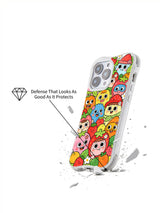 Strawberry Costume Parade iPhone 13 Pro case angled view beside decorative shards