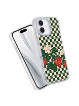 Strawberry Picnic No Appointment iPhone 17 case angled paired view