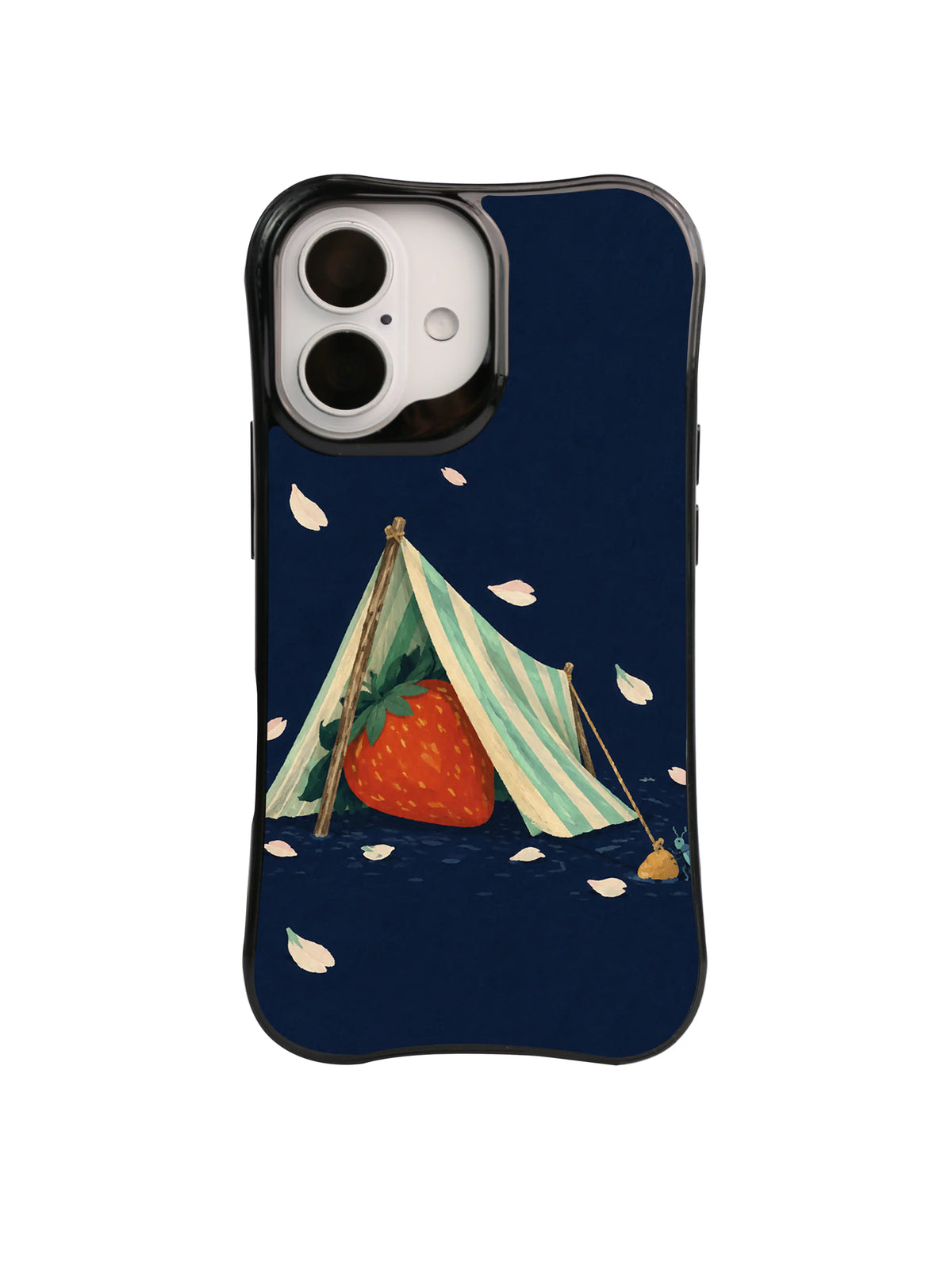 Brave Pause cottagecore strawberry phone case artwork