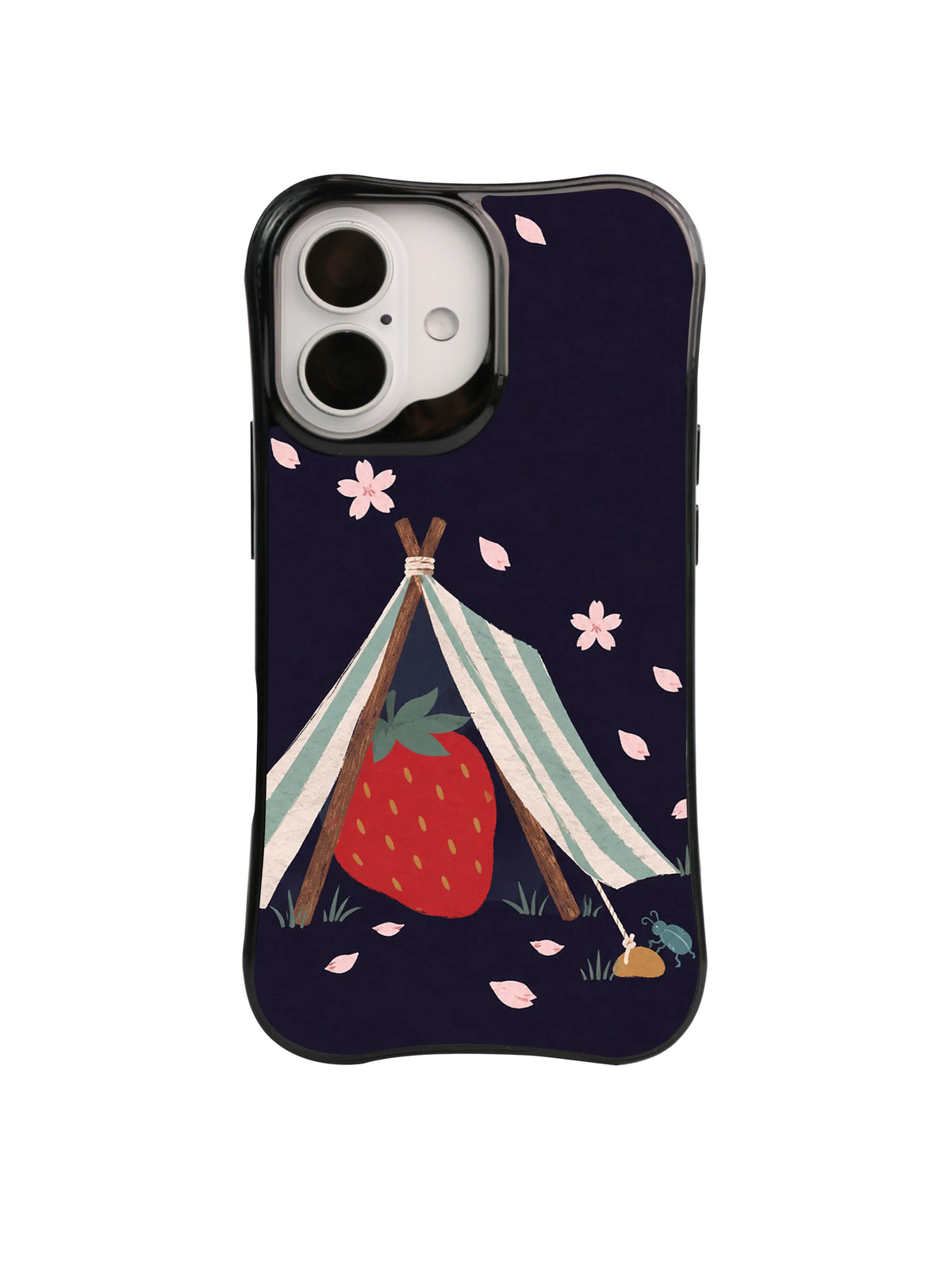 Cream Mint Tent strawberry artwork for iPhone 16 case
