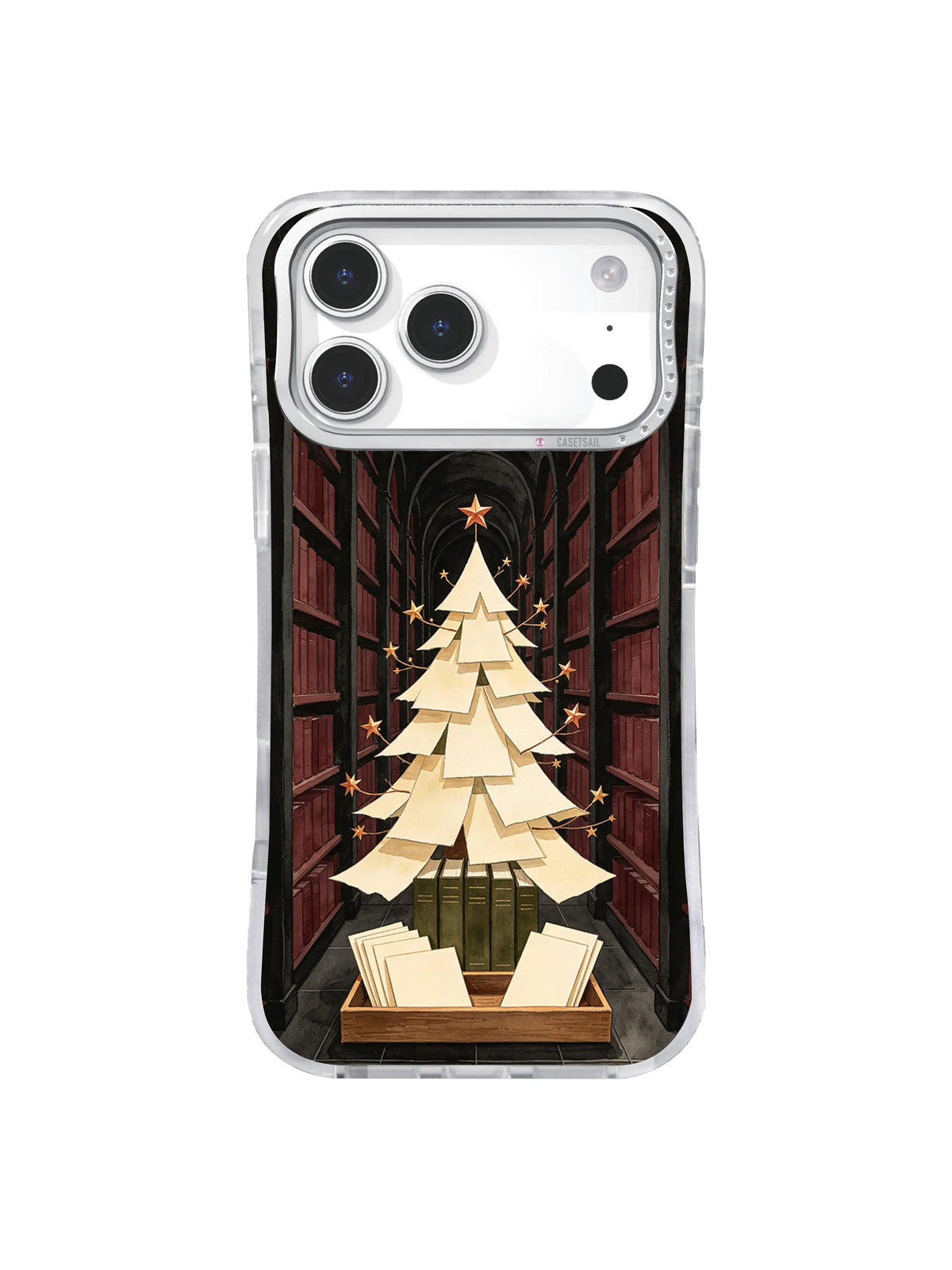 The Library Paper Fir dark academia library art iPhone 17 Pro case pattern 2