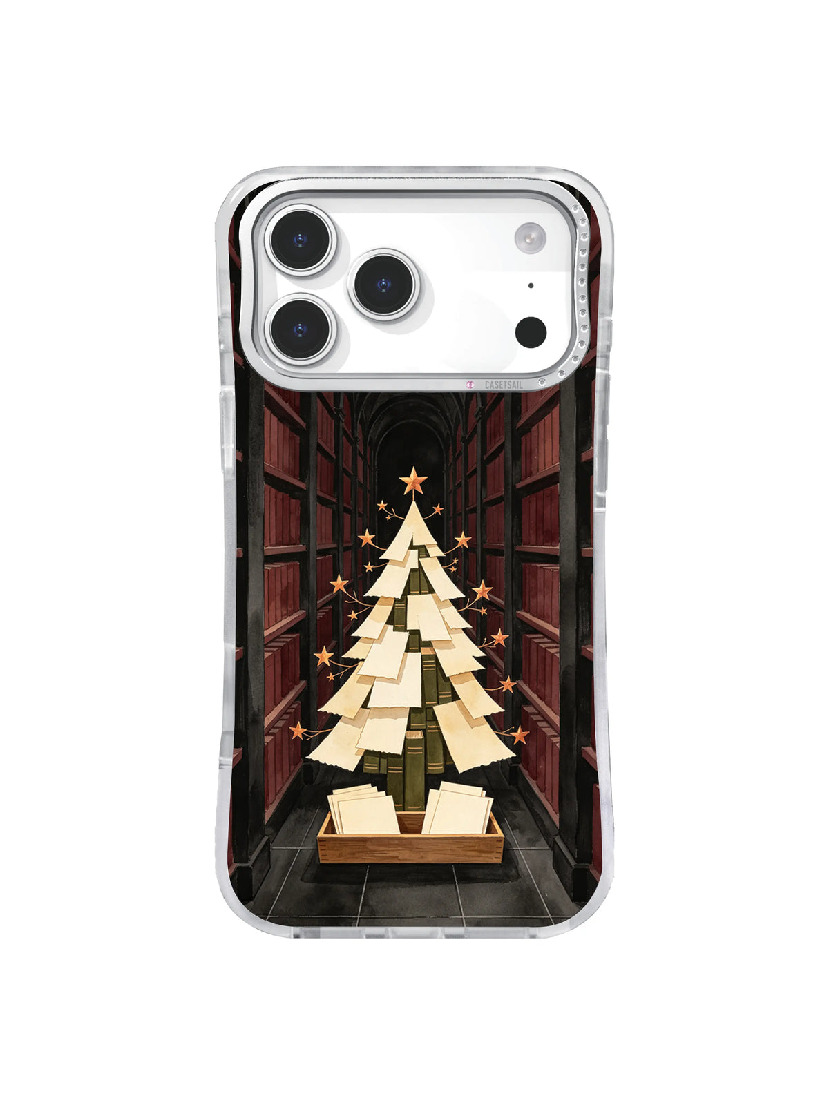 The Library Paper Fir dark academia library art iPhone 17 Pro case pattern 3
