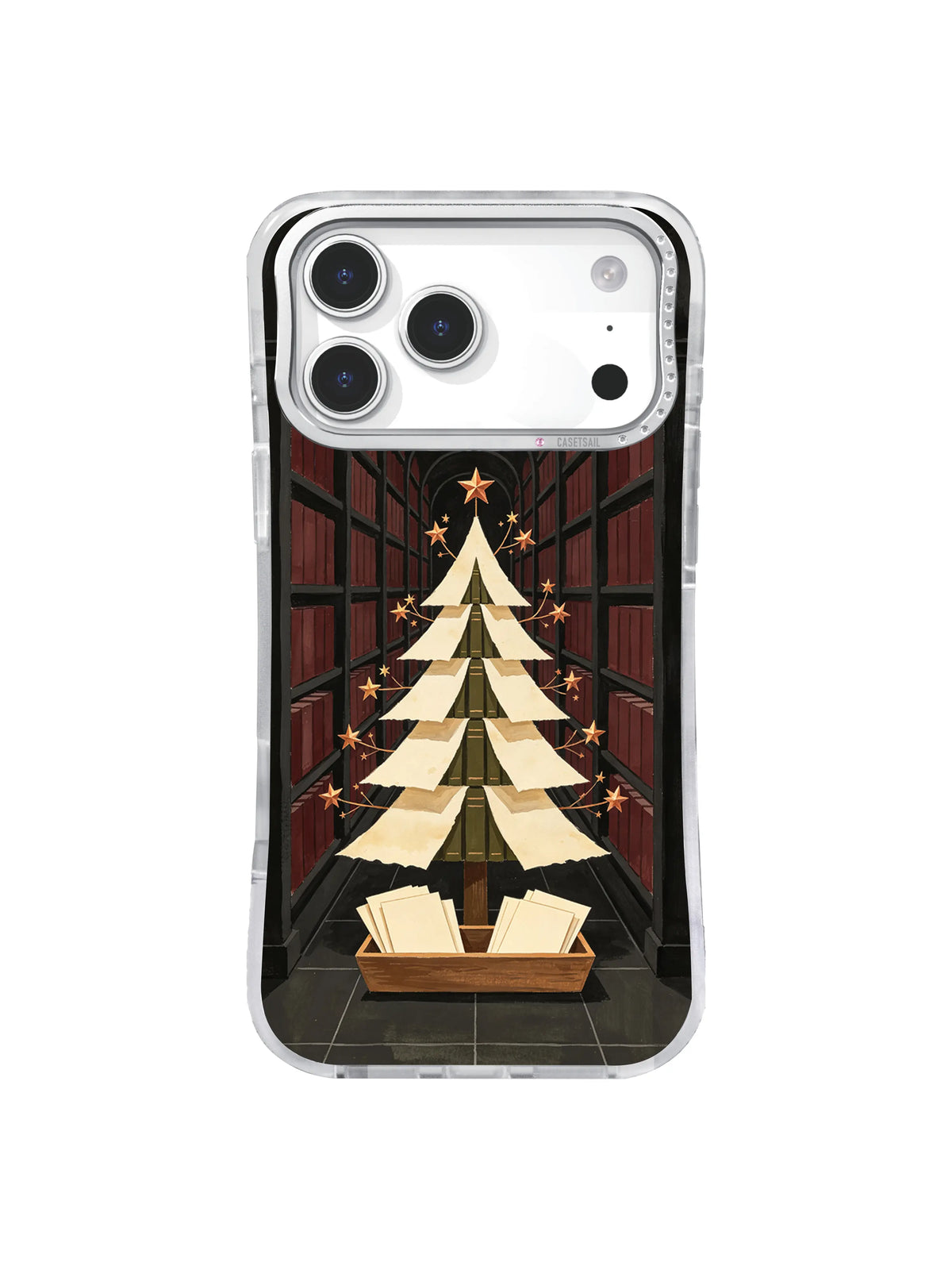 The Library Paper Fir dark academia library art iPhone 17 Pro case pattern 4