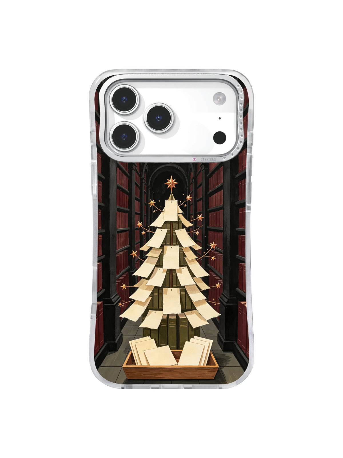 The Library Paper Fir dark academia library art iPhone 17 Pro case pattern 5
